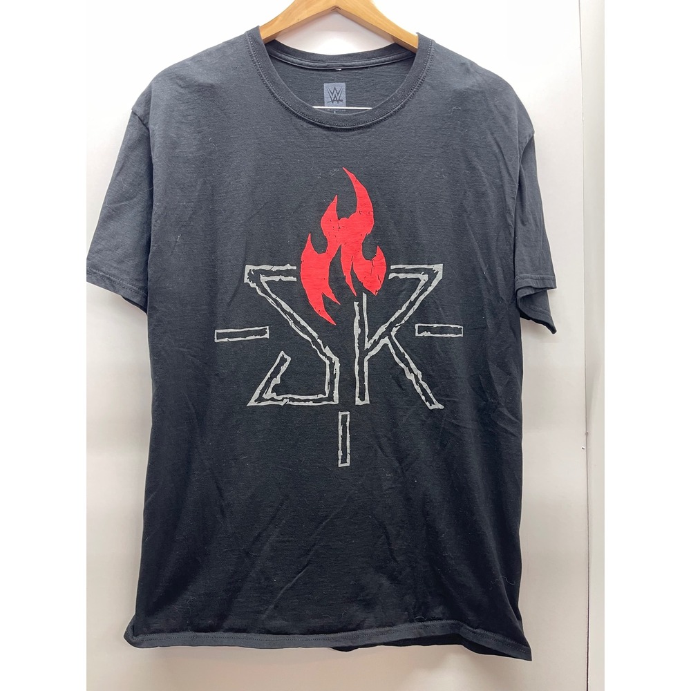 WWE Seth‎ Rollins Burn It Down Graphic T-Shirt Mens Large Black Wrestling Tee